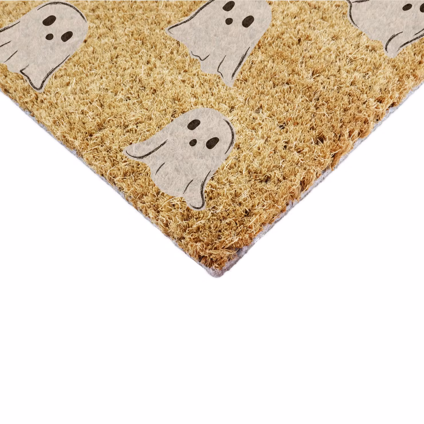Artsy Mats Ghost Pattern Coir Doormat in Brown, W: 90 cm, D: 60 cm – 5