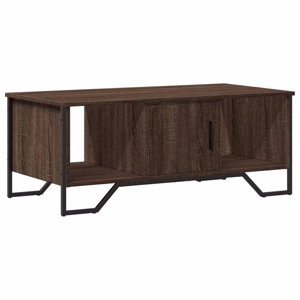 Berkfield Home Brown Oak Coffee Table in Engineered Wood, W: 100 cm, D: 51 cm, H: 40 cm – 2