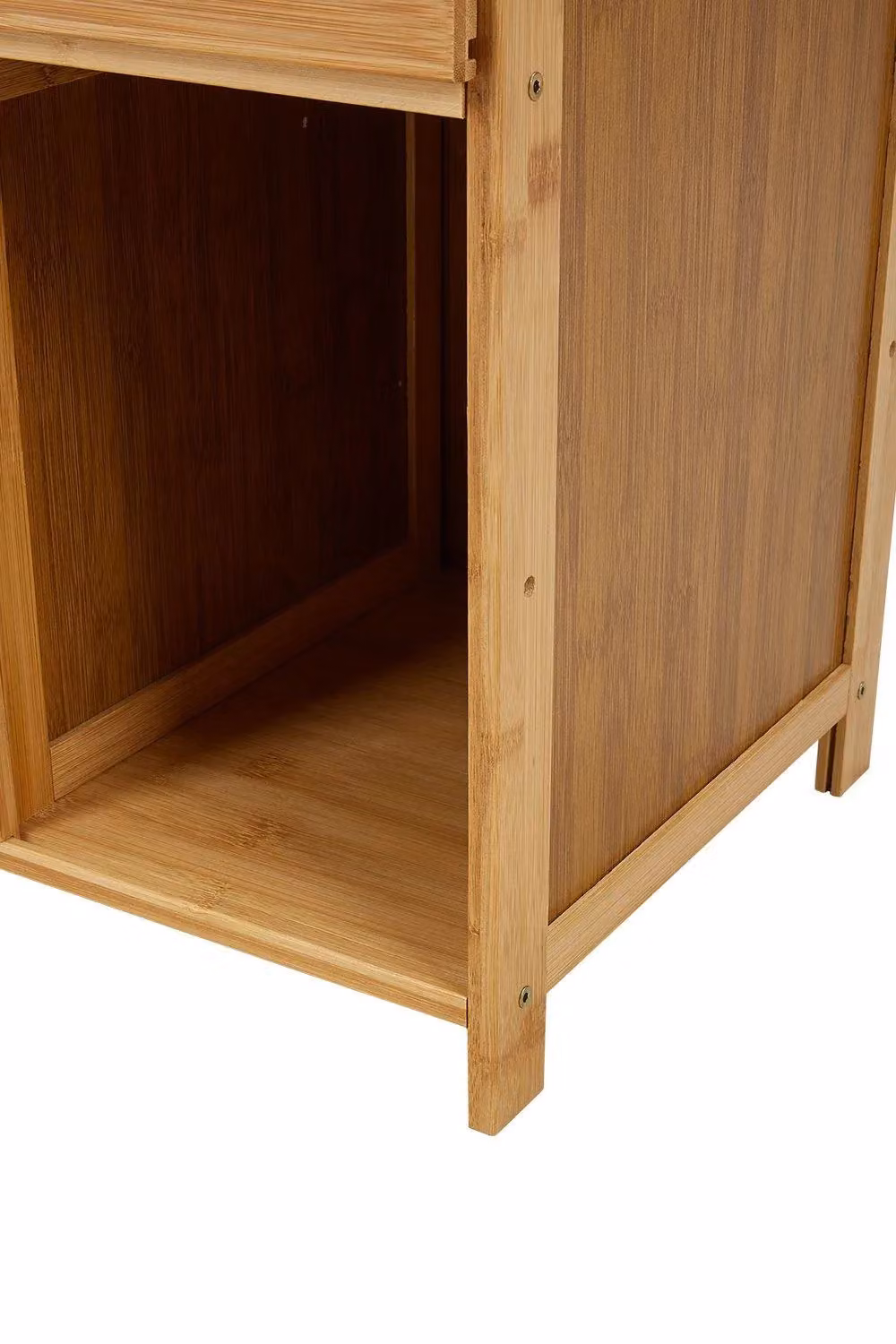 H&O Direct Wooden Nightstand Storage Cabinet in Brown – 5