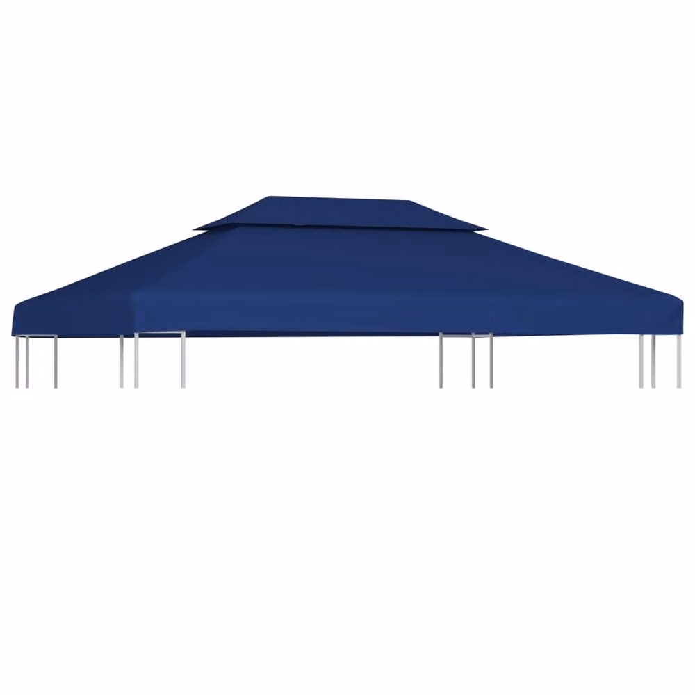 Berkfield Home Durable 2-Tier Polyester Gazebo Top Cover, Blue, W: 4 m, D: 3 m – 2