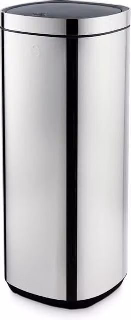 Swan 50L Stainless Steel Fingerprint Proof Touch Bin in Silver