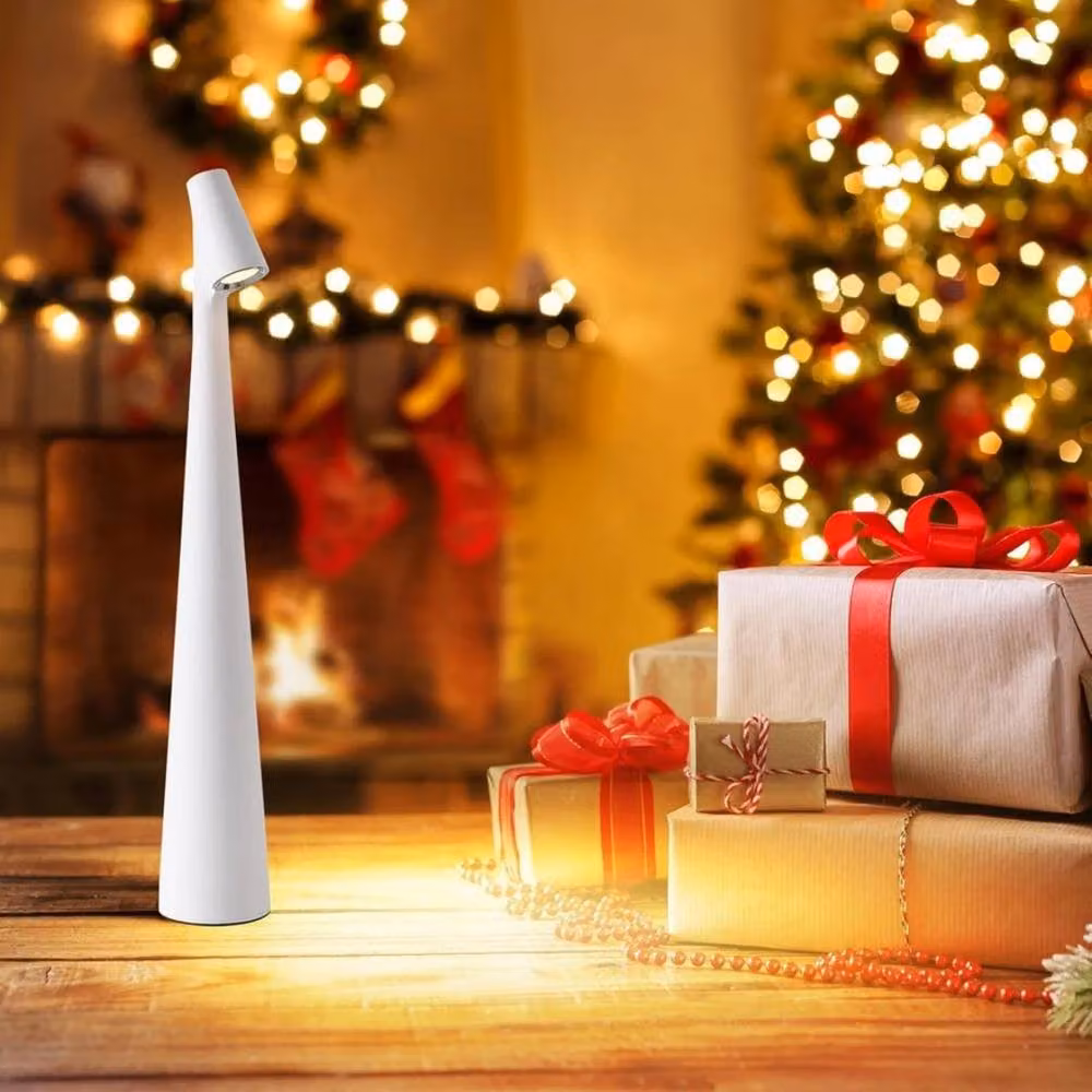 Havendro White Cordless LED Table Lamp, USB Rechargeable and Dimmable, Height: 35 cm – 1