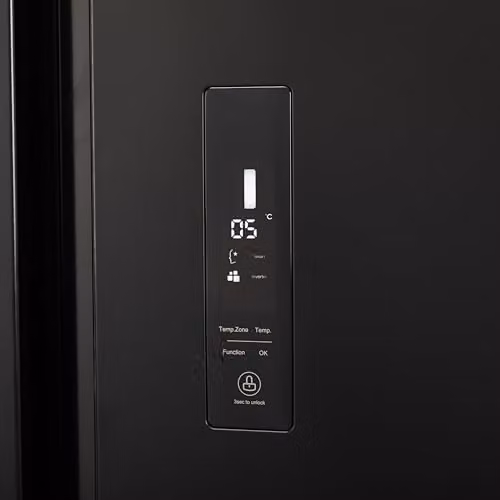 Willow 430L Side by Side American Style Fridge Freezer with Water Dispenser and No Frost Technology in Black – 3