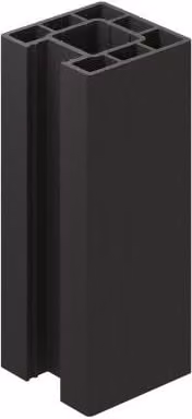 Ecoscape WPC Rectangular Composite Fencing End Post, Anthracite Grey, W: 12.5 cm, H: 300 cm