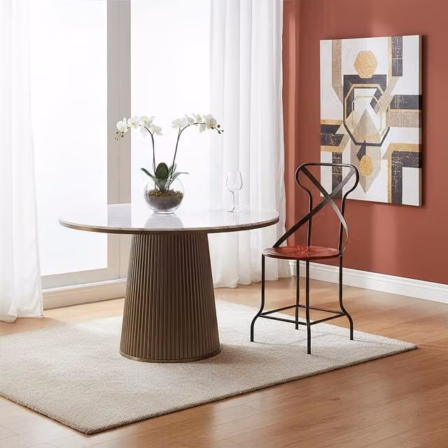 Orsina Red Metal Dining Chair