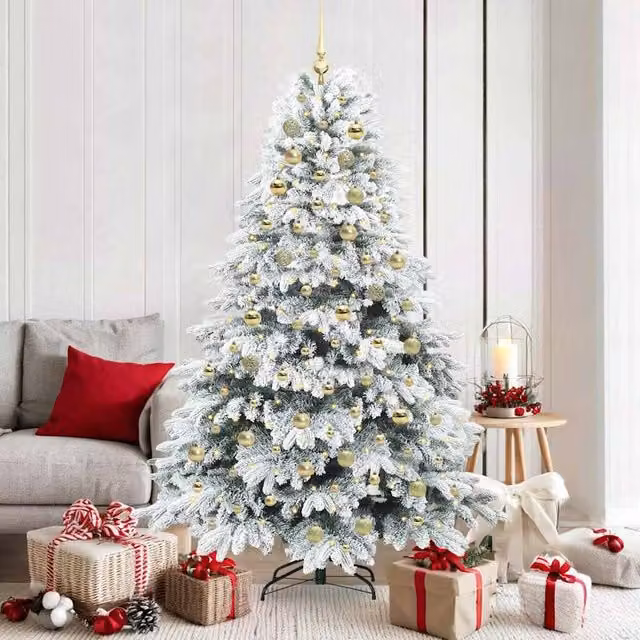 Berkfield Home Artificial Green Christmas Tree with 300 LEDs, Height: 180 cm