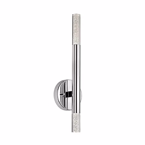 Netlighting Zumaline ONE Up Down Integrated LED Wall Light in Chrome and Transparent Glass, 3000K, 900lm