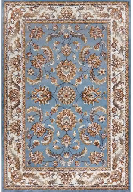 THE RUGS Reni Luxor Oriental Vintage Short Pile Living Room Rug in Duck Egg Blue, W: 200 cm, L: 280 cm