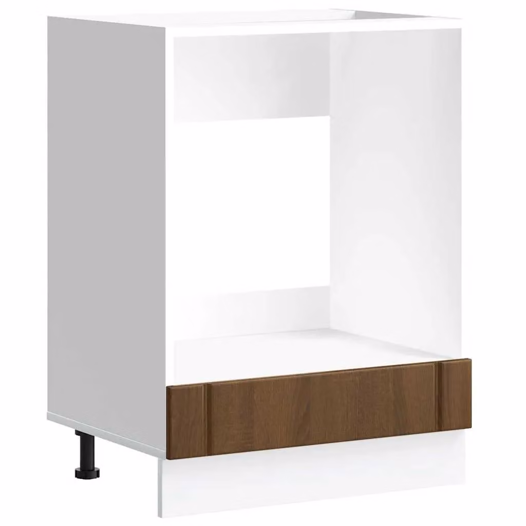 Berkfield Home Lucca Brown Oak Freestanding Appliance Housing Unit