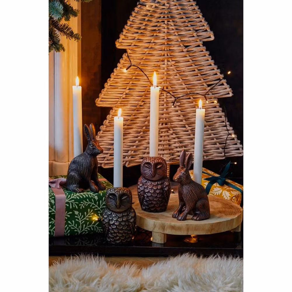 Lemon Pavilion Furniture and Decor Antique Bronze Cast Metal Taper Candle Holder, W: 10 cm, D: 9.5 cm, H: 18 cm – 2