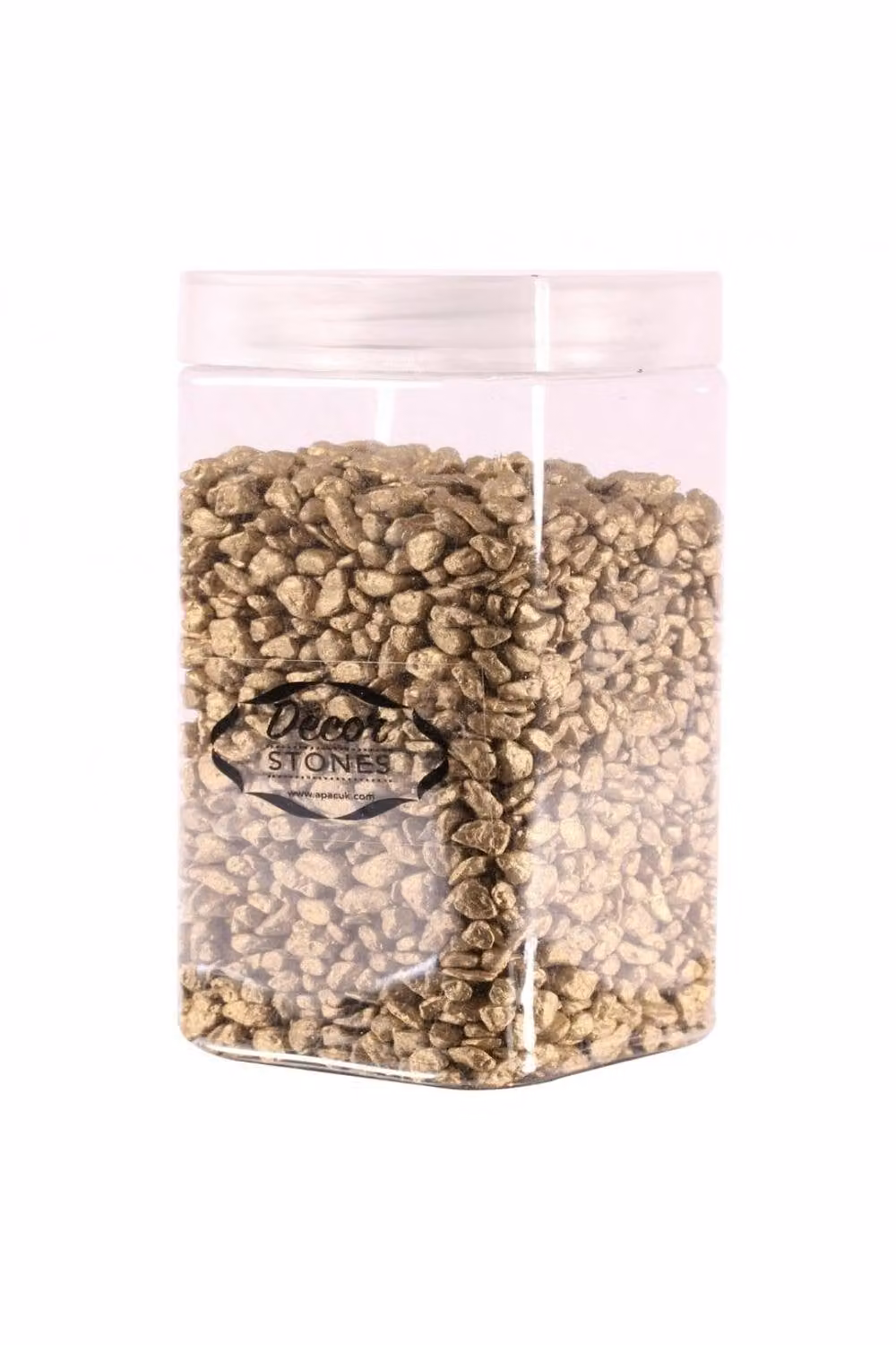 KDMD 3 Pack of Gold Plastic Pebble Stones, 750 g per Jar – 2