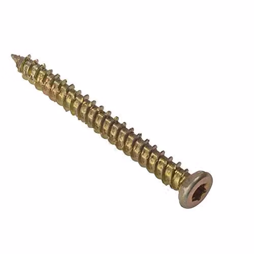 Forgefix Gold Concrete Frame Torx Screw with High-Low Thread, Diameter: 7.5 mm, Length: 182 mm