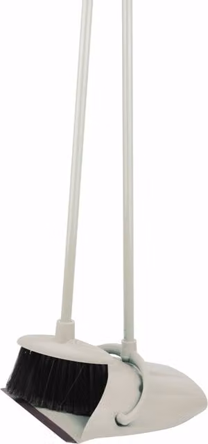 Greener Cleaner White Plastic Dustpan and Brush Set