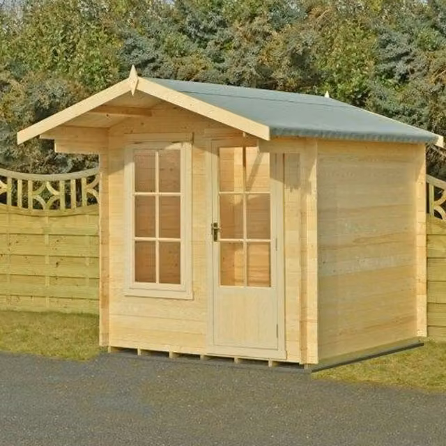 Shires Crinan Brown Wood Log Cabin Garden Room and Home Office