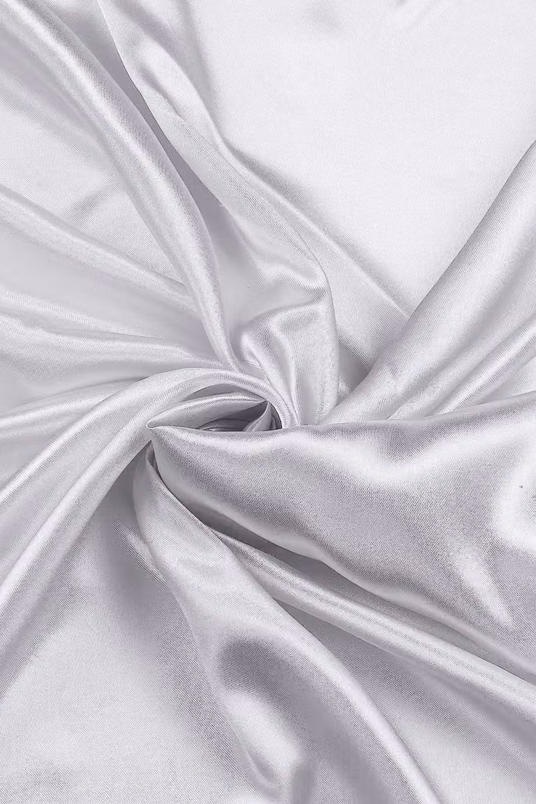 Neel Blue Set of 25 Satin Chair Sashes in Silver for Wedding, Birthday and Party Decoration, W: 7 in x L: 108 in