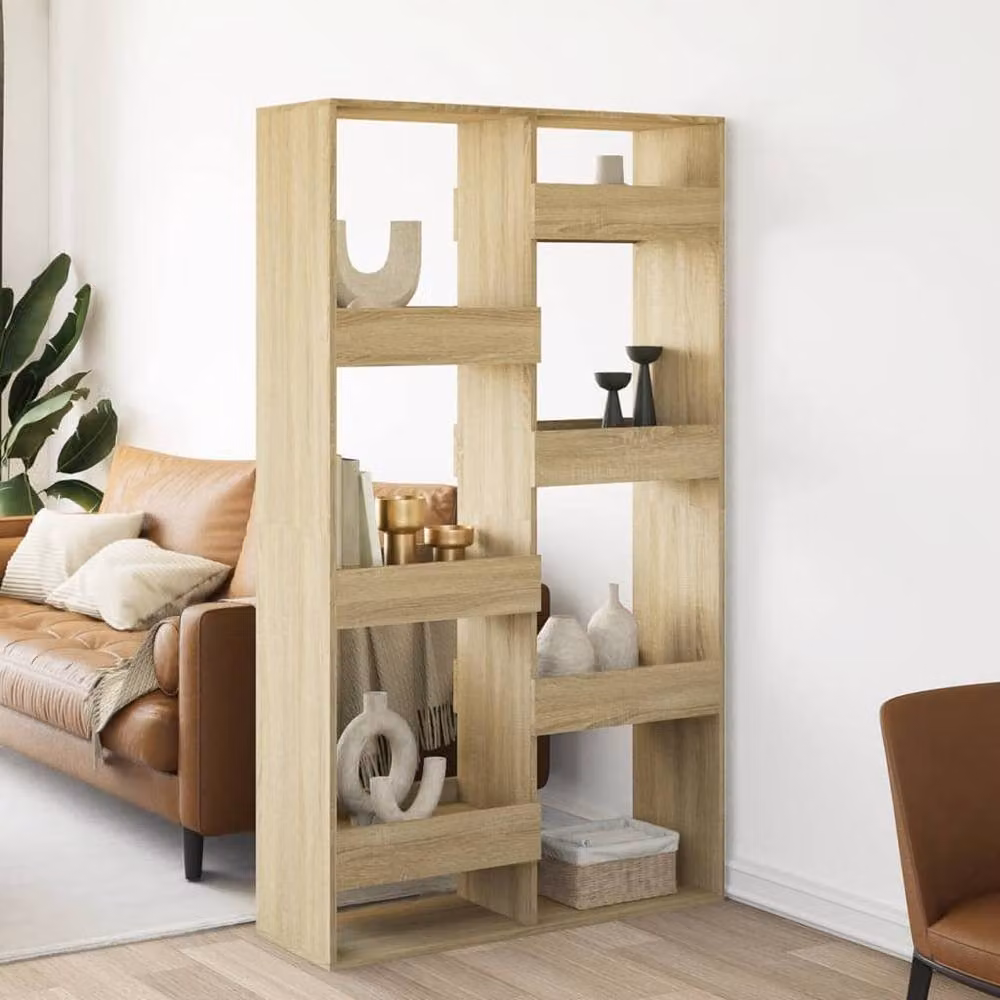 Berkfield Home Sonoma Oak Room Divider in Light Brown, W/D/H: 100 x 33 x 175 cm – 2