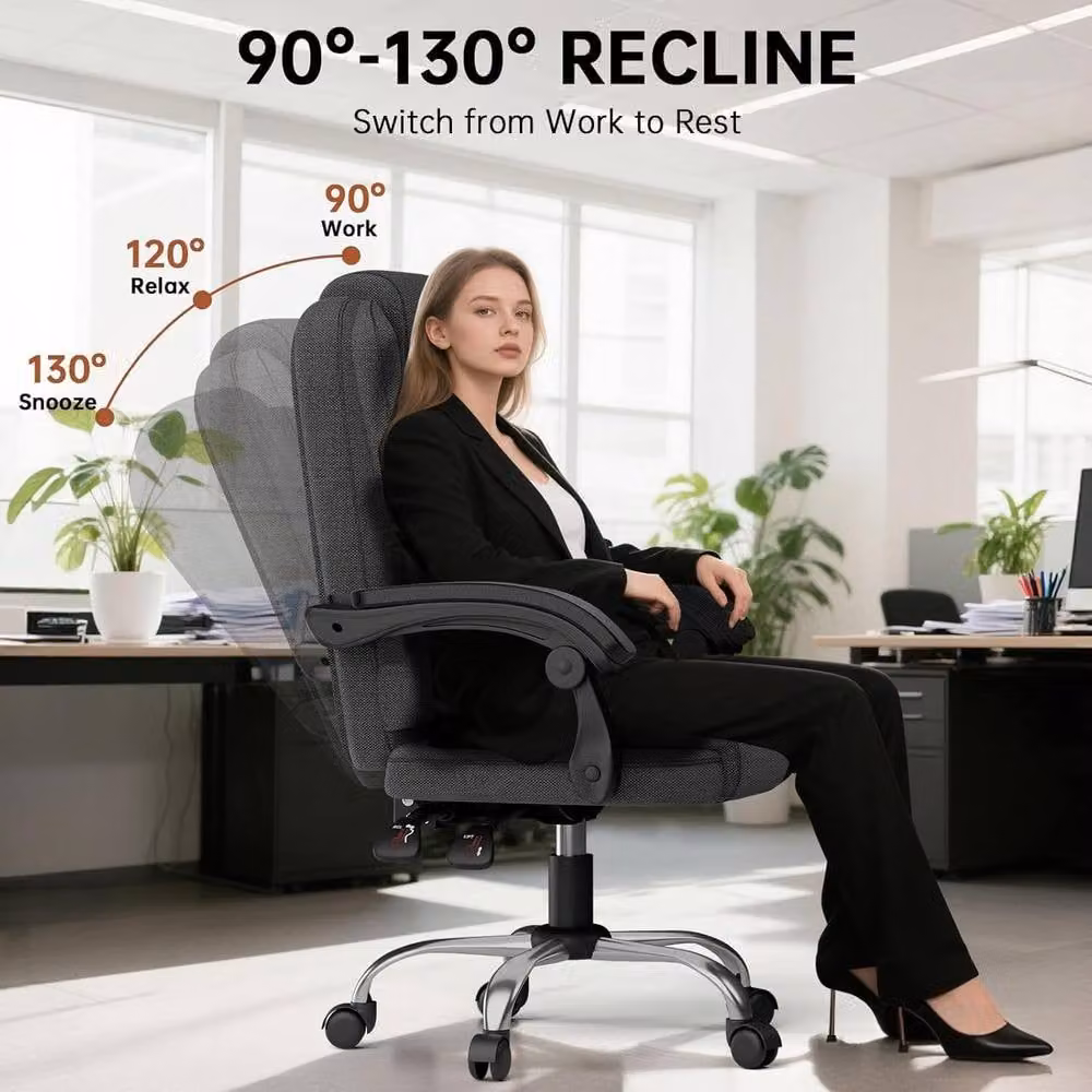 Gartistgo Ergonomic Fabric Executive Office Chair in Grey – 4