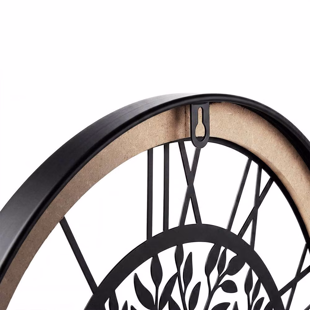 Yezi Silent Quartz Wall Clock with Black and Gold Tree Design, Diameter: 40 cm – 6