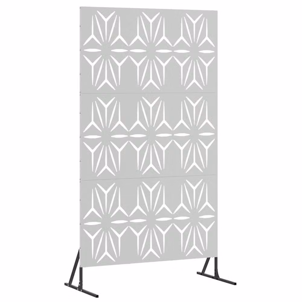 Berkfield Home Silver Galvanised Steel Rectangular Privacy Screen W: 100 cm, D: 50 cm, H: 180 cm – 3