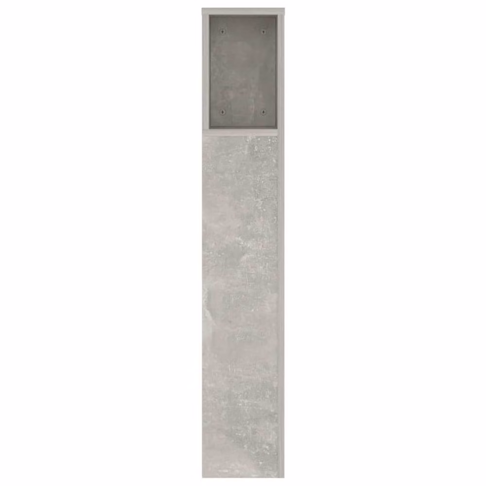 Berkfield Home Modern Wall Mounted Headboard Cabinet with Integrated Shelf, Grey, W: 140 cm, D: 18.5 cm, H: 104.5 cm – 3