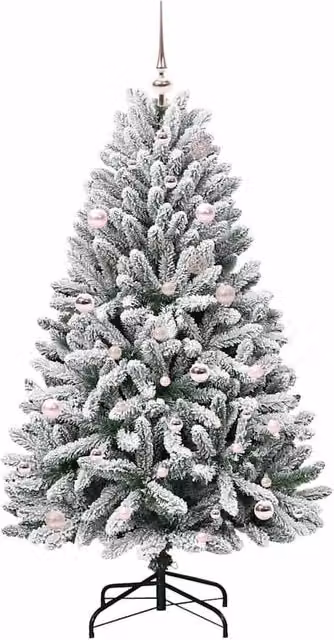 Berkfield Home Elegant Artificial Christmas Tree in Green and White, Height: 150 cm – 1