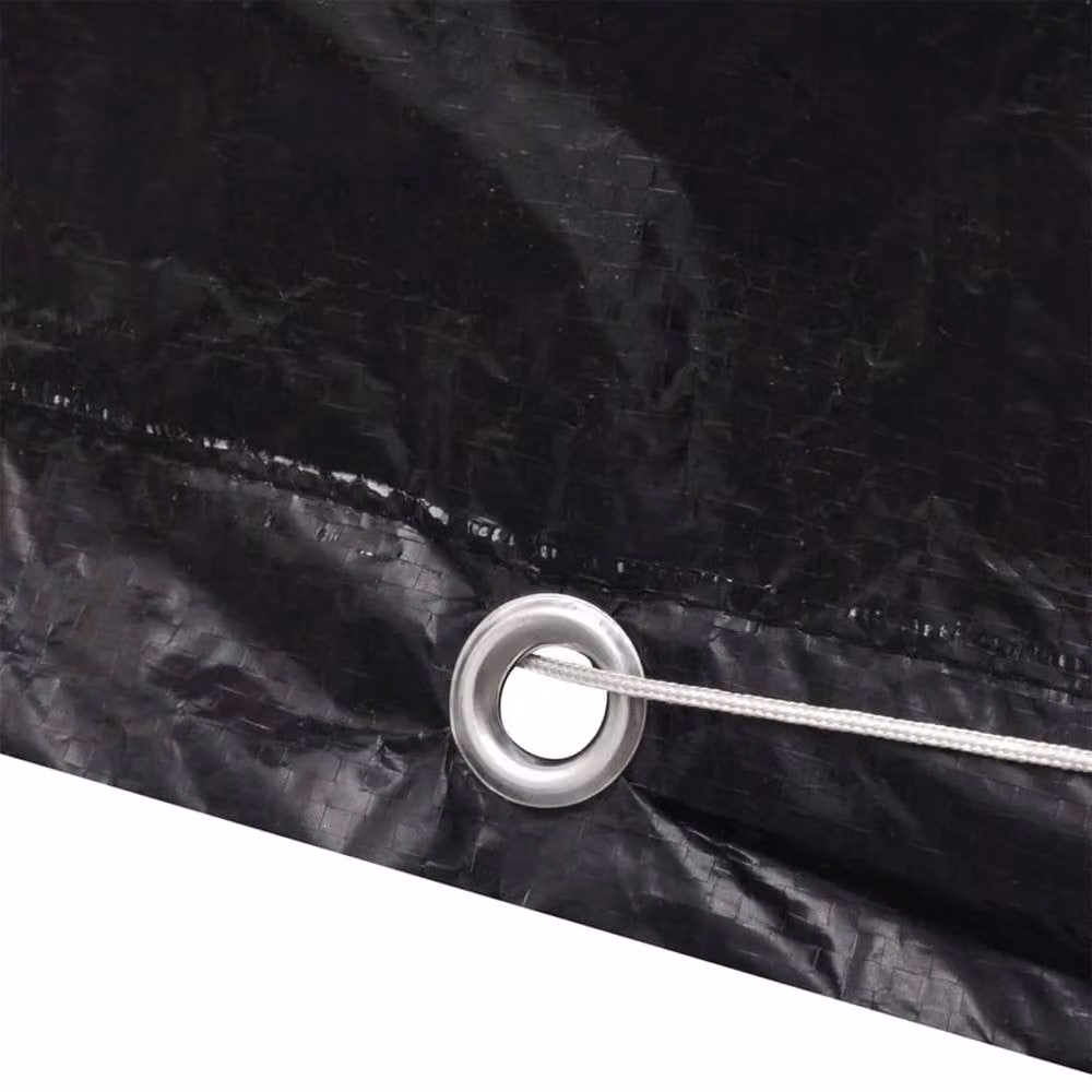 Berkfield Home Garden Furniture Cover with 8 Eyelets, Black, W/D/H: 122 x 112 x 98 cm – 5