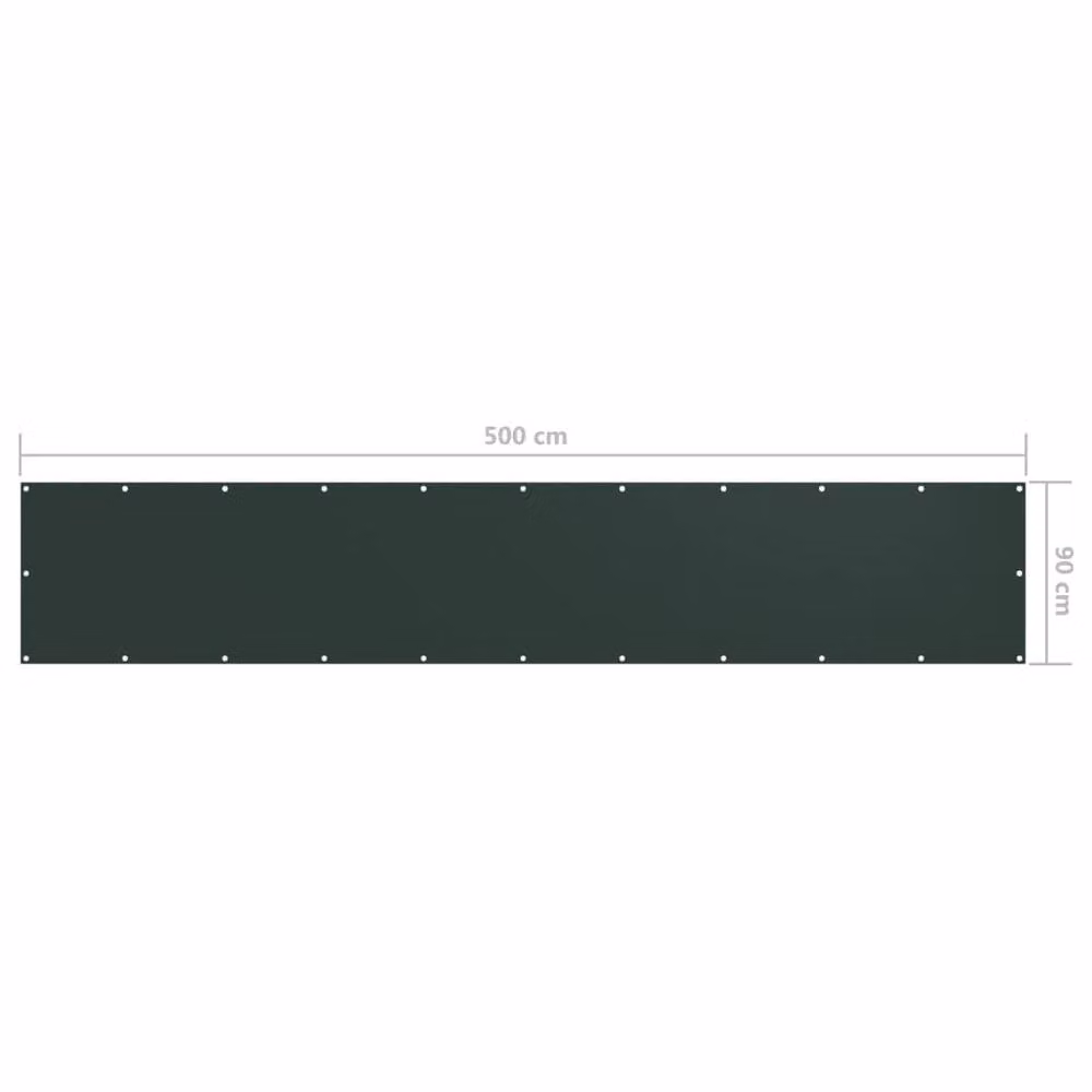 Berkfield Home Modern Balcony Screen in Dark Green, W 90 cm x H 500 cm, Oxford Fabric – 2