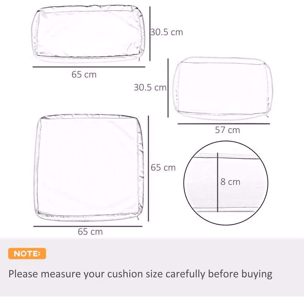EONLION Dark Grey Polyester Garden Rattan Sofa Cover, Width: 100 cm – 2