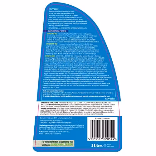 Resolva Xtra Fast Glyphosate Free Weedkiller Spray for Lawns and Ornamental Gardens, 3 l – 2