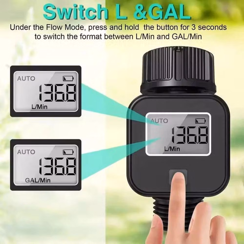 SPETLEK High Accuracy Digital Water Flow Meter in Black – 3