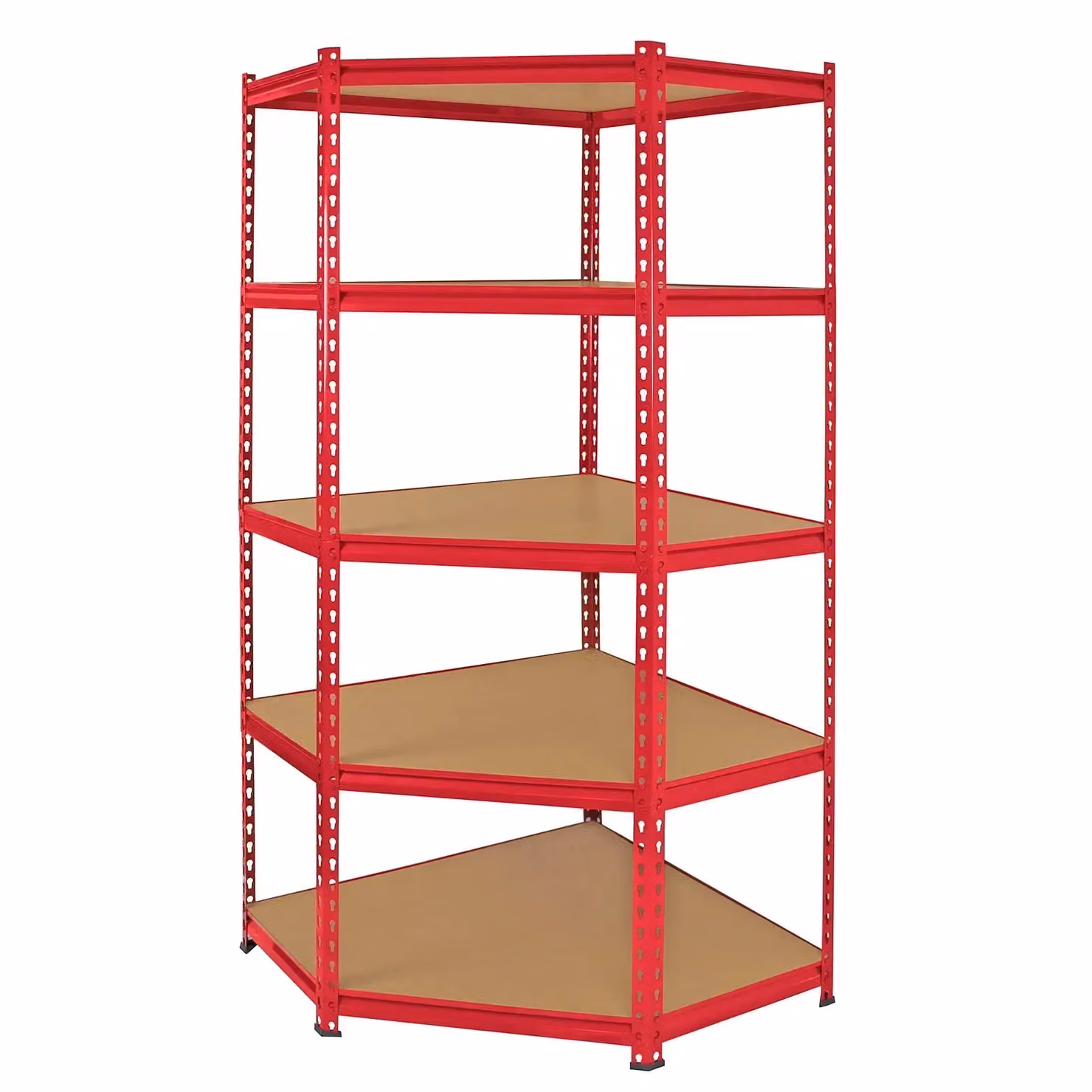 Monstershop Z-Rax Corner Storage Shelf Unit, Red, W/D/H: 90 x 45 x 185 cm – 2