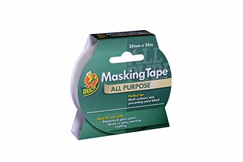 Duck All Purpose Masking Tape, Beige, W: 2.5 cm, L: 25 m – 2
