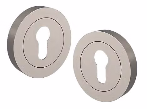 Golden Grace 52mm Round Rose Escutcheon for 3/5 Lever Locks in Satin Nickel Silver