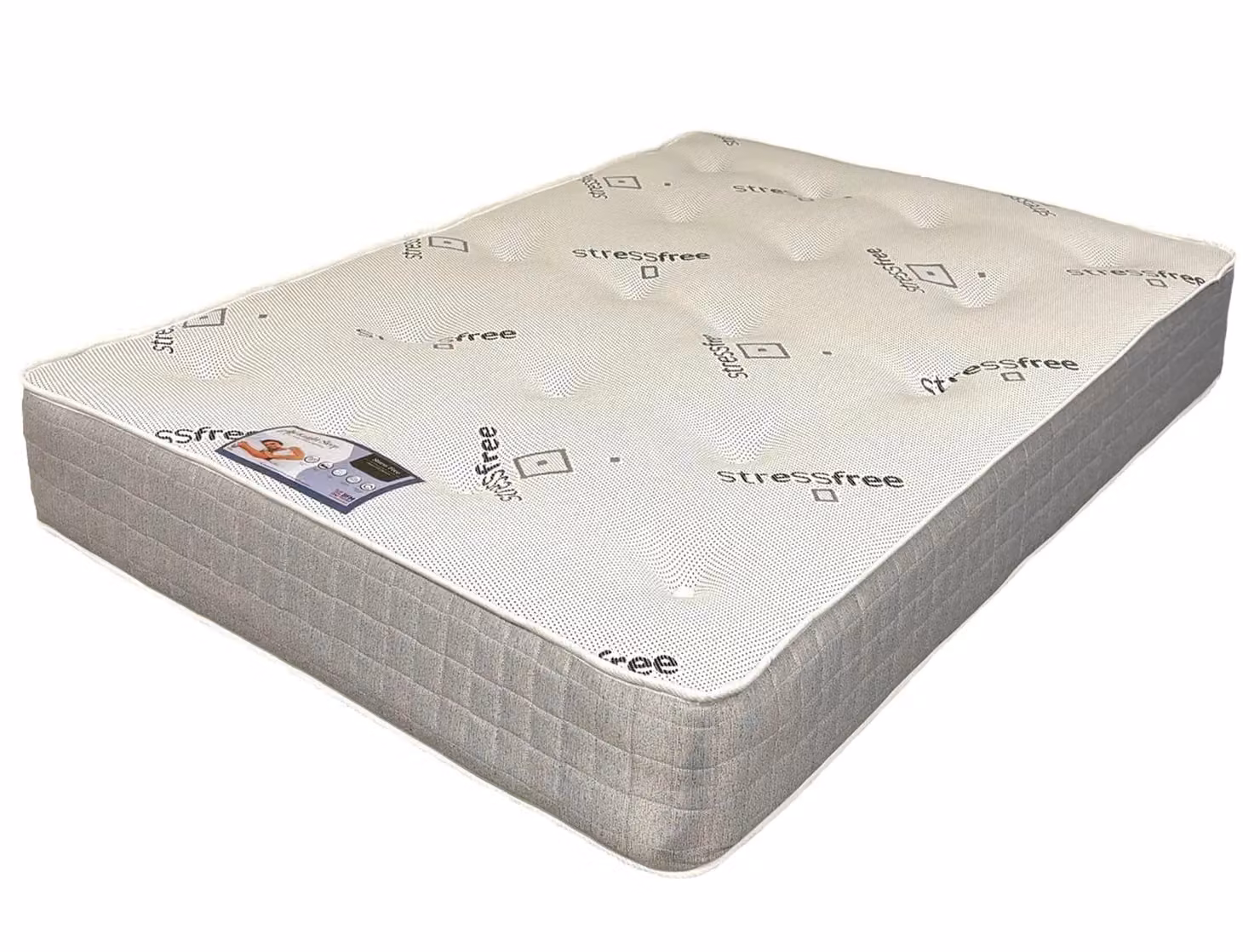 Knight Sleep Stressfree Semi Ortho Dual Sided Mattress in White, W/D/H: 140 x 200 x 25.4 cm – 3