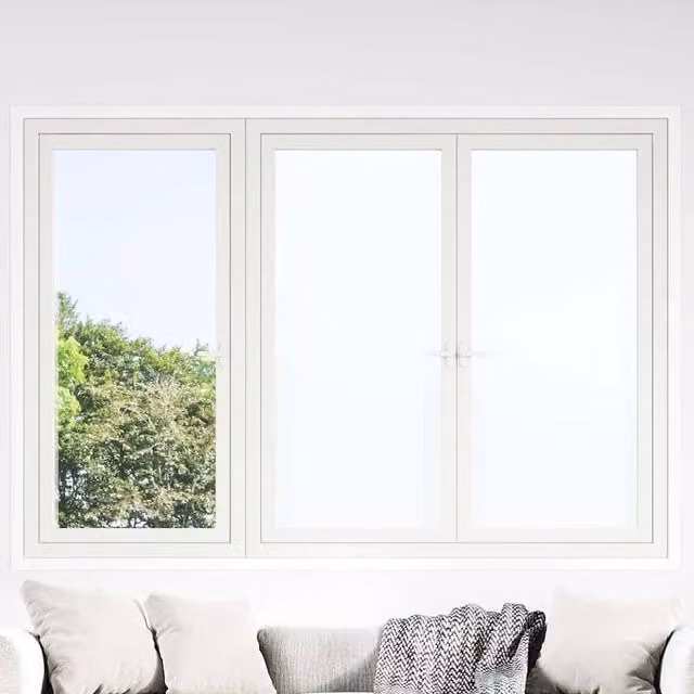 Berkfield Home Static Frosted Transparent White PVC Window Films, 5 Pack