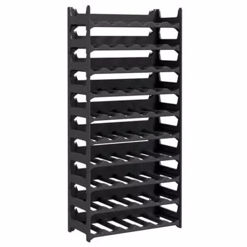vidaXL Stackable Plastic Wine Rack for 60 Bottles in Anthracite or Black