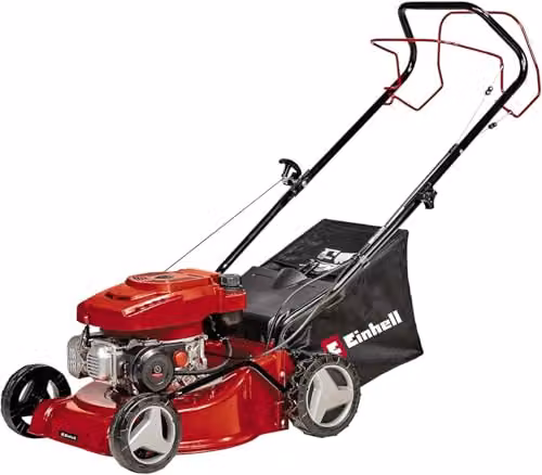 Einhell Self-Propelled Petrol Lawn Mower in Red and Black with 40 cm Cutting Width and Collection Bag – 1