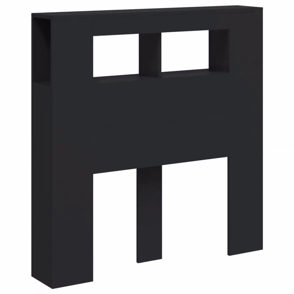 Berkfield Home Black LED Headboard with Integrated Lighting, Shelf and USB Charging Port, W/D/H: 100 x 18.5 x 103.5 cm – 3