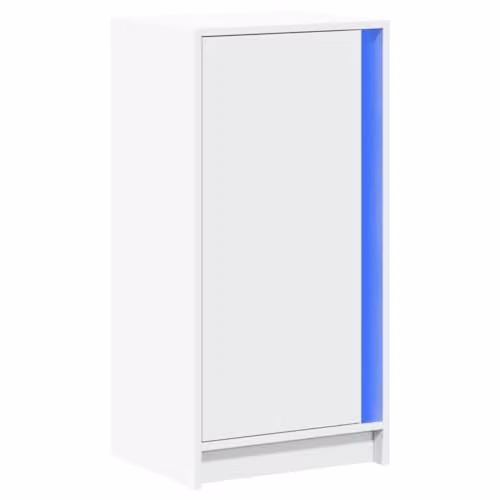 vidaXL Modern White Sideboard with Integrated LED Lighting, W/D/H: 42.5 x 34 x 85 cm – 1