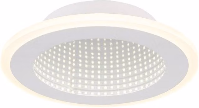 Netlighting Lamela Round Semi Flush Ceiling Light, White Matt, LED 4000K, W/D/H: 40 x 40 x 12 cm