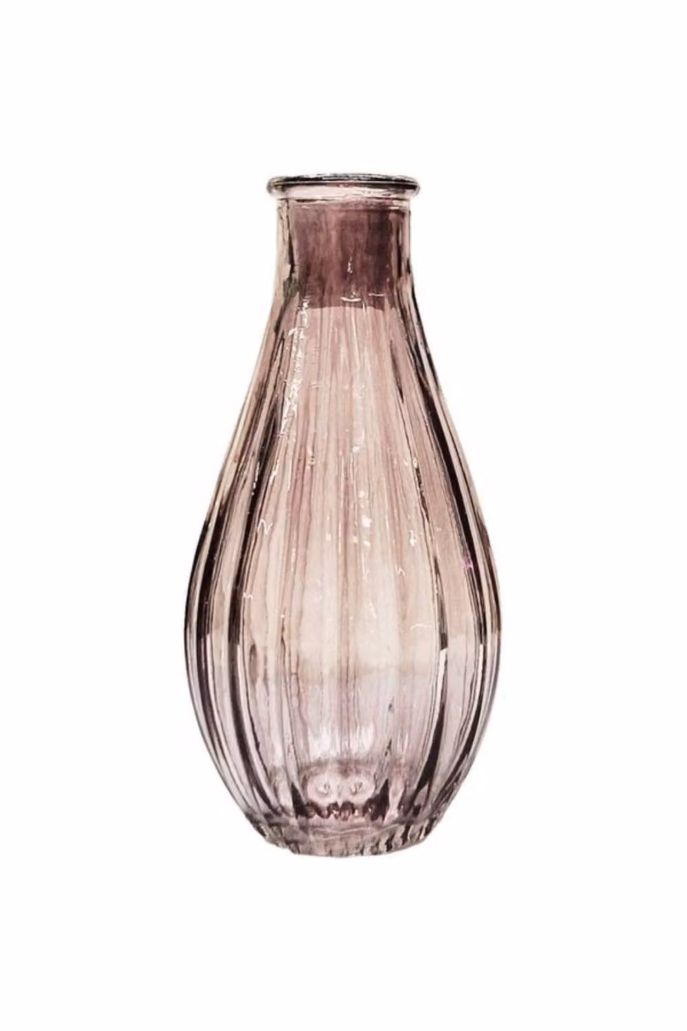 KDMD Mauve Vintage Fluted Glass Bud Vase, 10 Pack, Height: 14 cm – 2