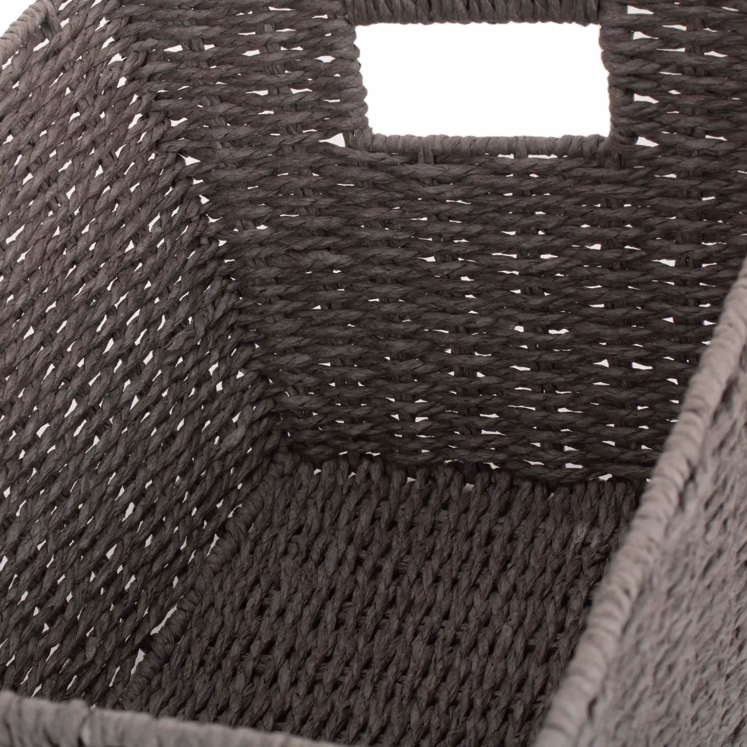 Red Hamper Small Rectangular Paper Rope Deep Tray in Grey and Red – 4