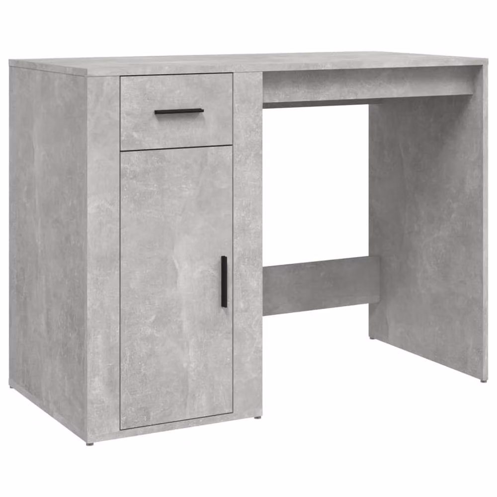 Berkfield Home Elegant Writing Desk in Concrete Grey, W/D/H: 100 x 49 x 75 cm – 2