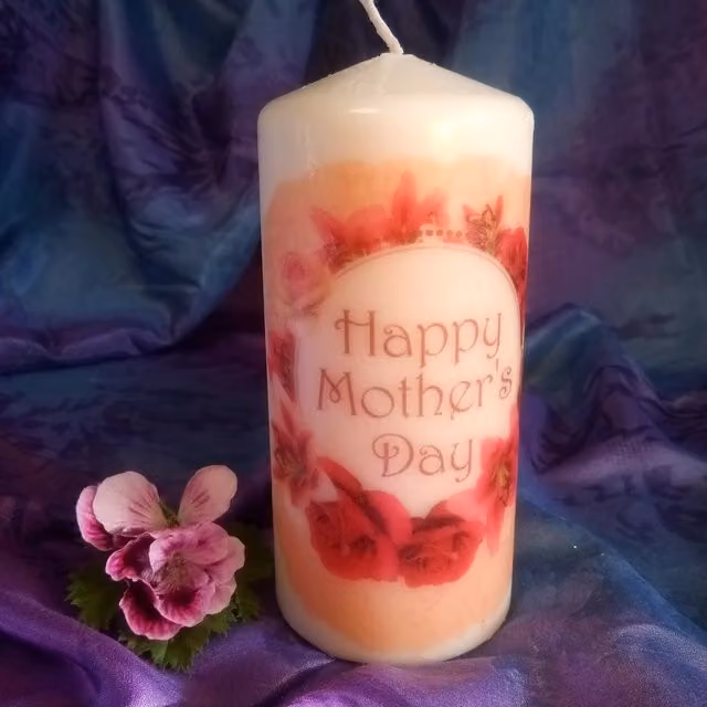 Viki White Pillar Candle Wishes 1 - 5/5