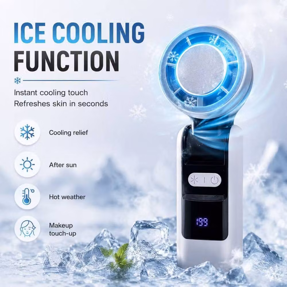 BluCore Portable Mini Handheld Personal Cooling Fan in White – 2