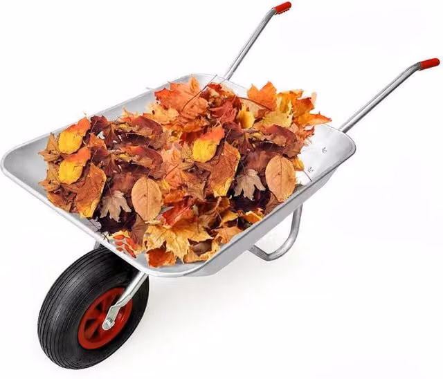 KORVIXA 65L Galvanised Steel Wheelbarrow in Silver