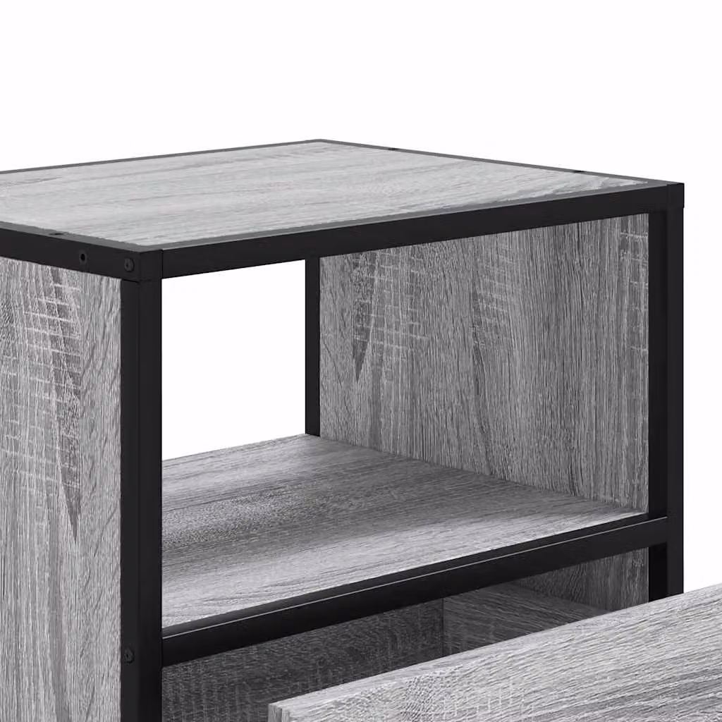 Berkfield Home Wall-mounted Bedside Cabinet in Grey Sonoma, W: 40 cm, D: 31 cm, H: 39.5 cm – 7