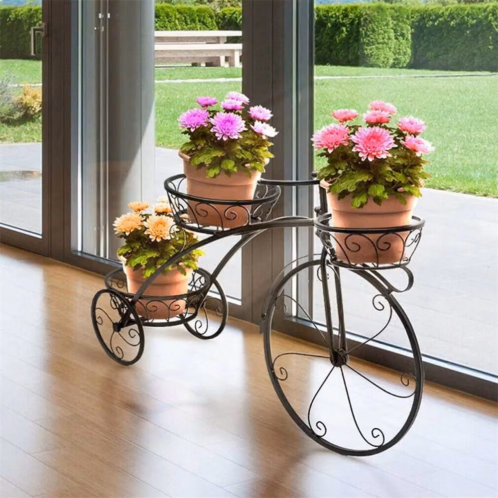 KORVIXA Vintage Style Metal Bicycle Garden Planter Tub in Black – 4