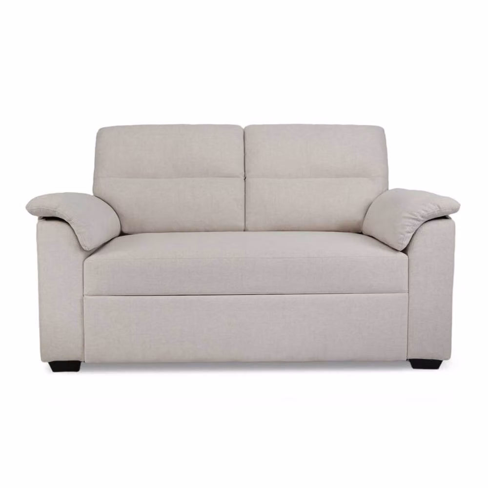 Home Garden Direct Tivoli 2 Seater Pull Out Sofa Bed in Beige Soft Woven Fabric – 2