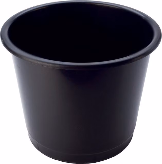 Deflecto Black Plastic Waste Paper Bin